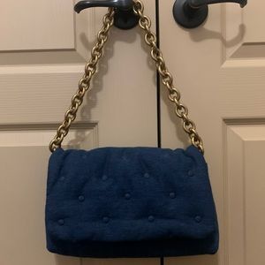Zara denim gold hardware bag